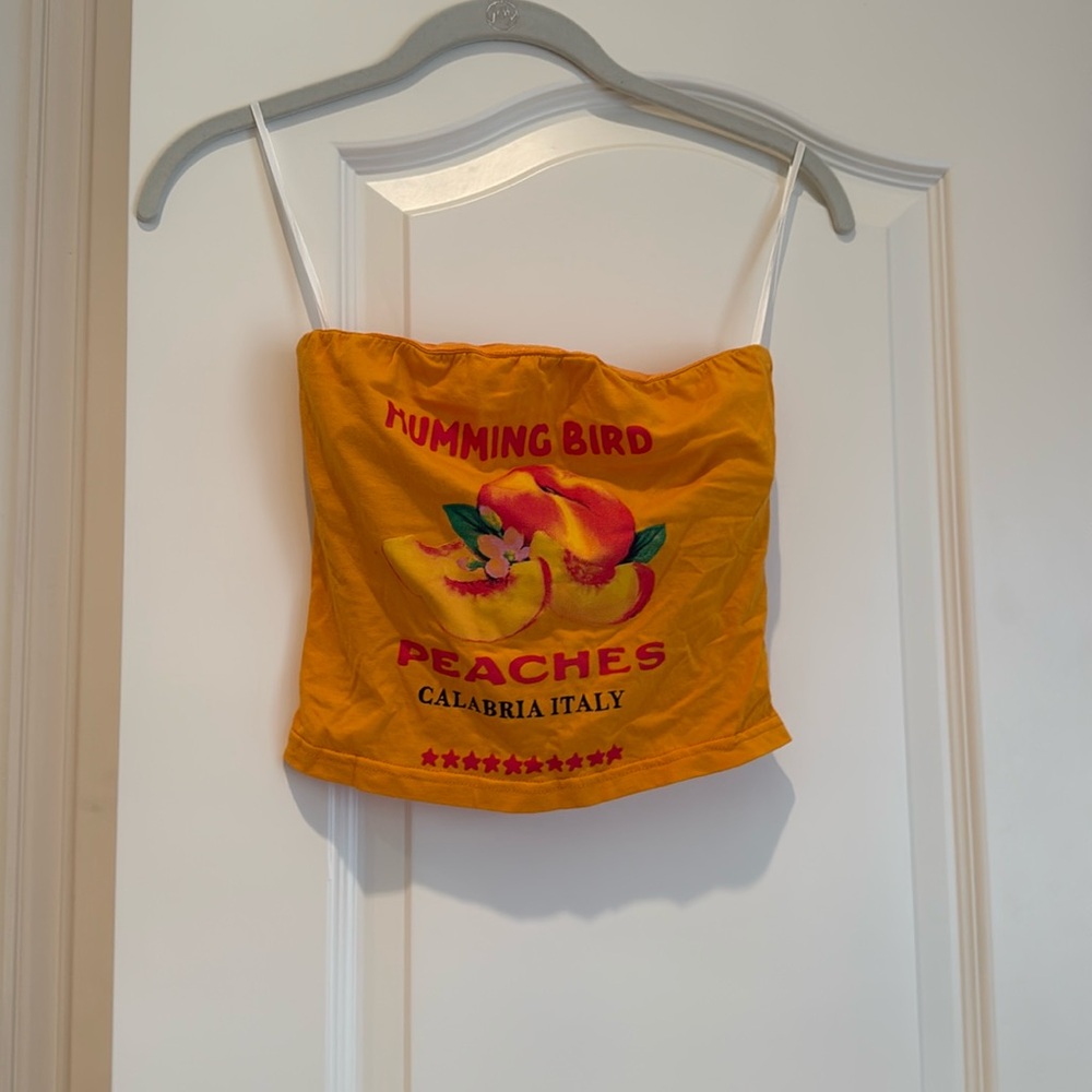 Princess Polly Orange Peaches Tube Top